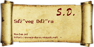Süveg Dóra névjegykártya